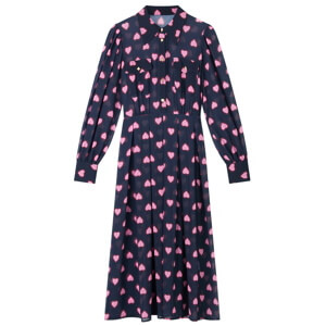 L.K. Bennett Cody Navy-Multi Heart Print Shrit Dress